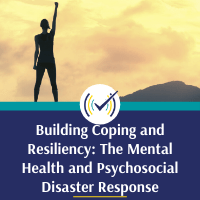 Man with hand up and BuildingCoping and Resiliency: The Mental Health and Psychosocial Disaster Response