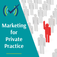 Person with hand up for Marketing Private Practice.