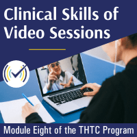 Health practitioner in clinical skills video session