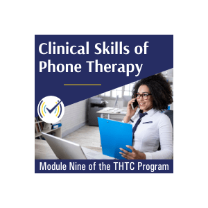 Female Clinician conducting Phone Therapy session