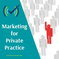 Person with hand up for Marketing Private Practice.