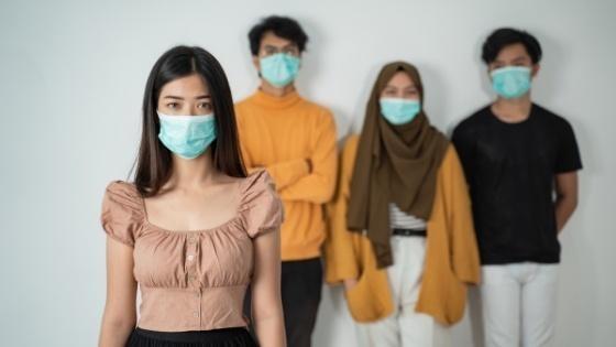 People wearing face masks