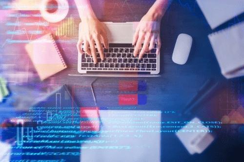 Person on Computer Staying Secure with Social Work Technology Standards